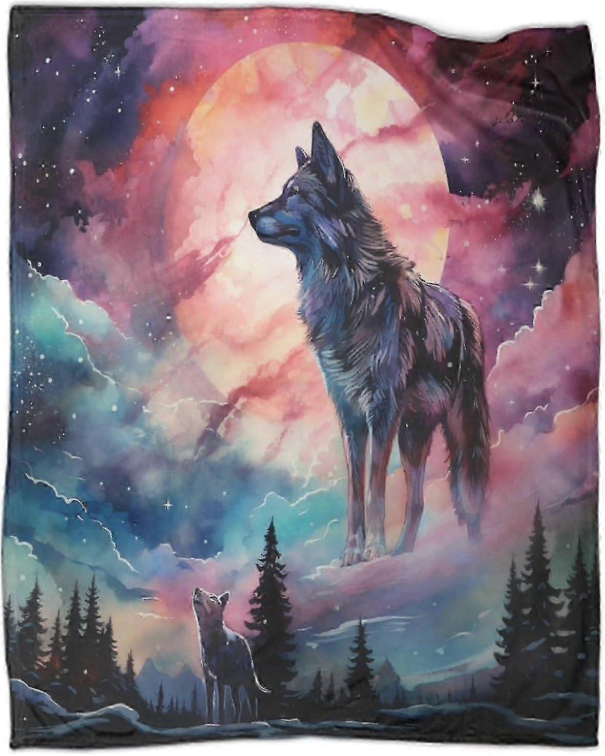 t2479 Couverture Wolf Pack Couverture Ultrasoft Micro Polaire Couverture Douce Et Chaude Couverture Imprimée Numériquement Couverture Flanelle Couverture Bir de Noël bn2479