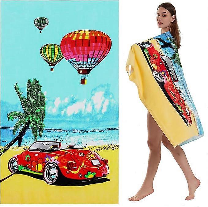 Oversized, soft plush beach towel