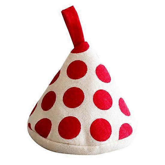 Triangle Cotton Pot Handle Cover Heat Resistant Dot Print Scald-Proof Hanging Loop Thick Mini Kitchen Griddle Frying Pan