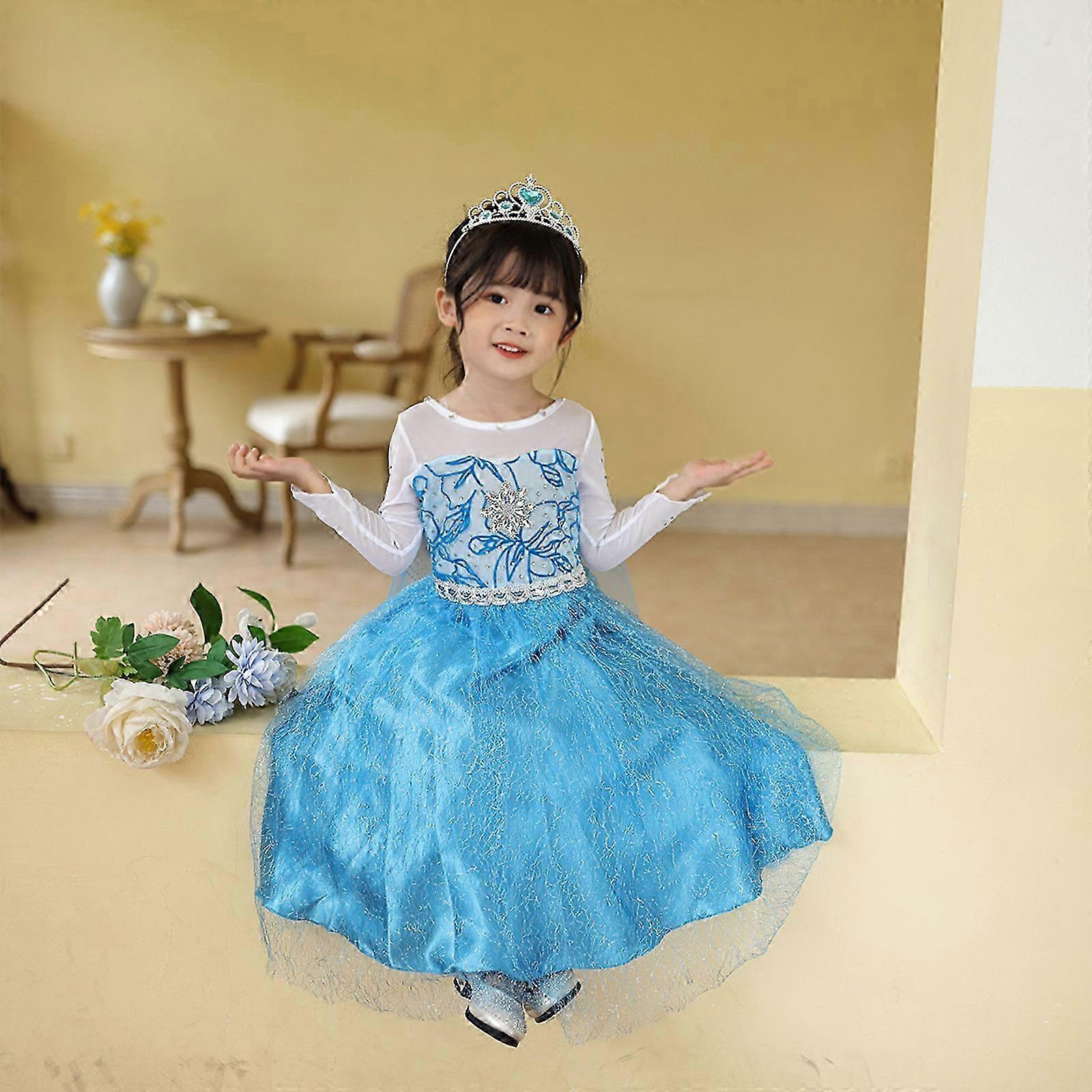 Rochie cu mânecă lungă fustă prințesă pentru copii