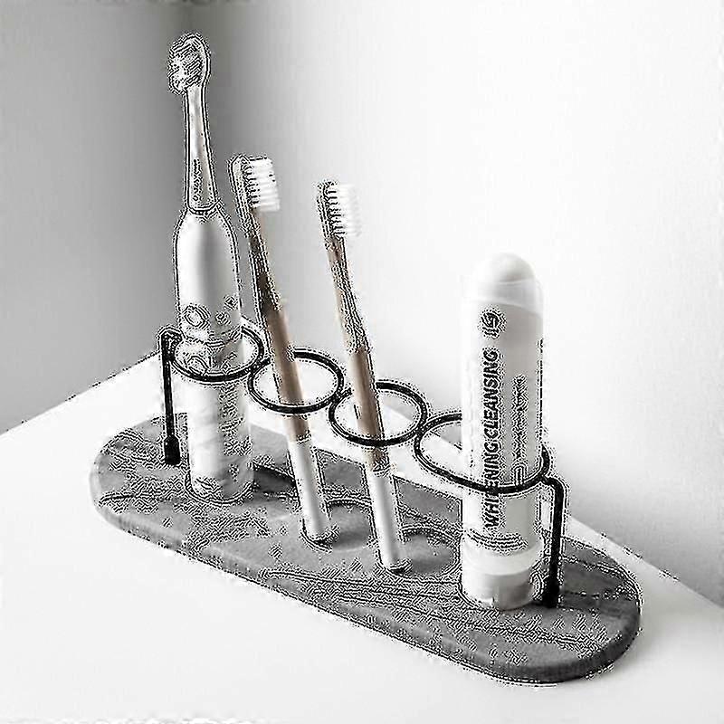 Toothbrush Base Frame Storage Rack Bath Accessories Tooth Brush Toothpaste Stand Shelf Cup Holder