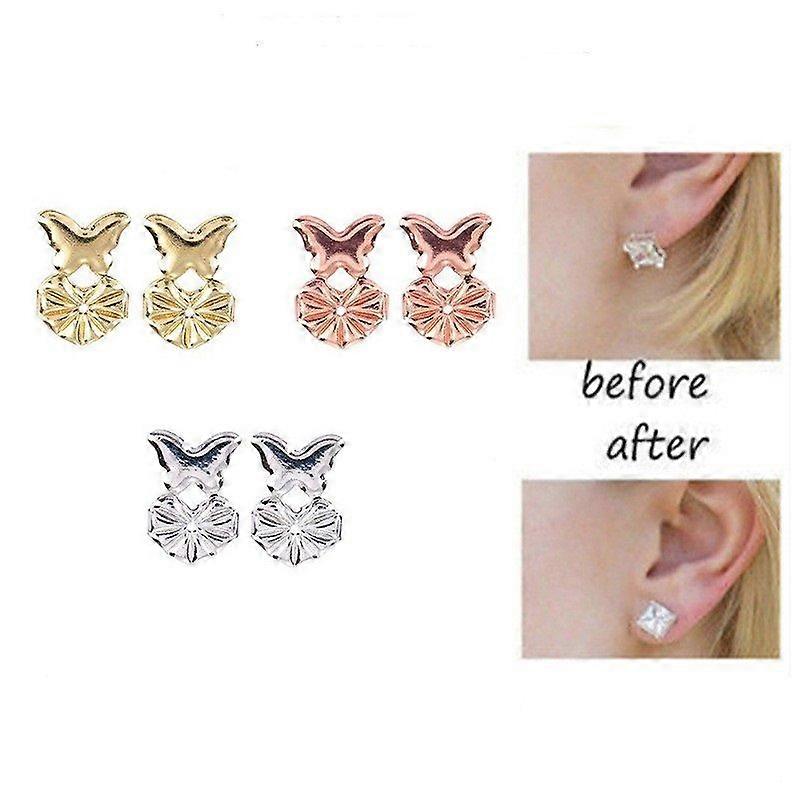 3 Pairs Earring Lifters Earring Backs For Droopy Ears Adjustable Crown Earring Backs For Heavy Earring