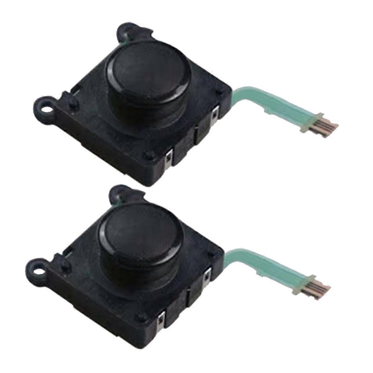 2PCS 3D Analog Joystick for 2000 PSV2000 Joystick Controller ThumbStick for 2000 Black