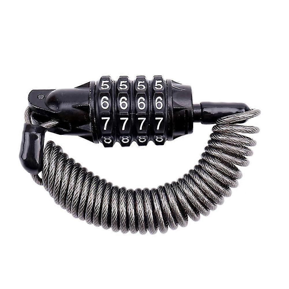 Multifunction Bicycle Steel Wire 4 Digit Password Security Bike Lock