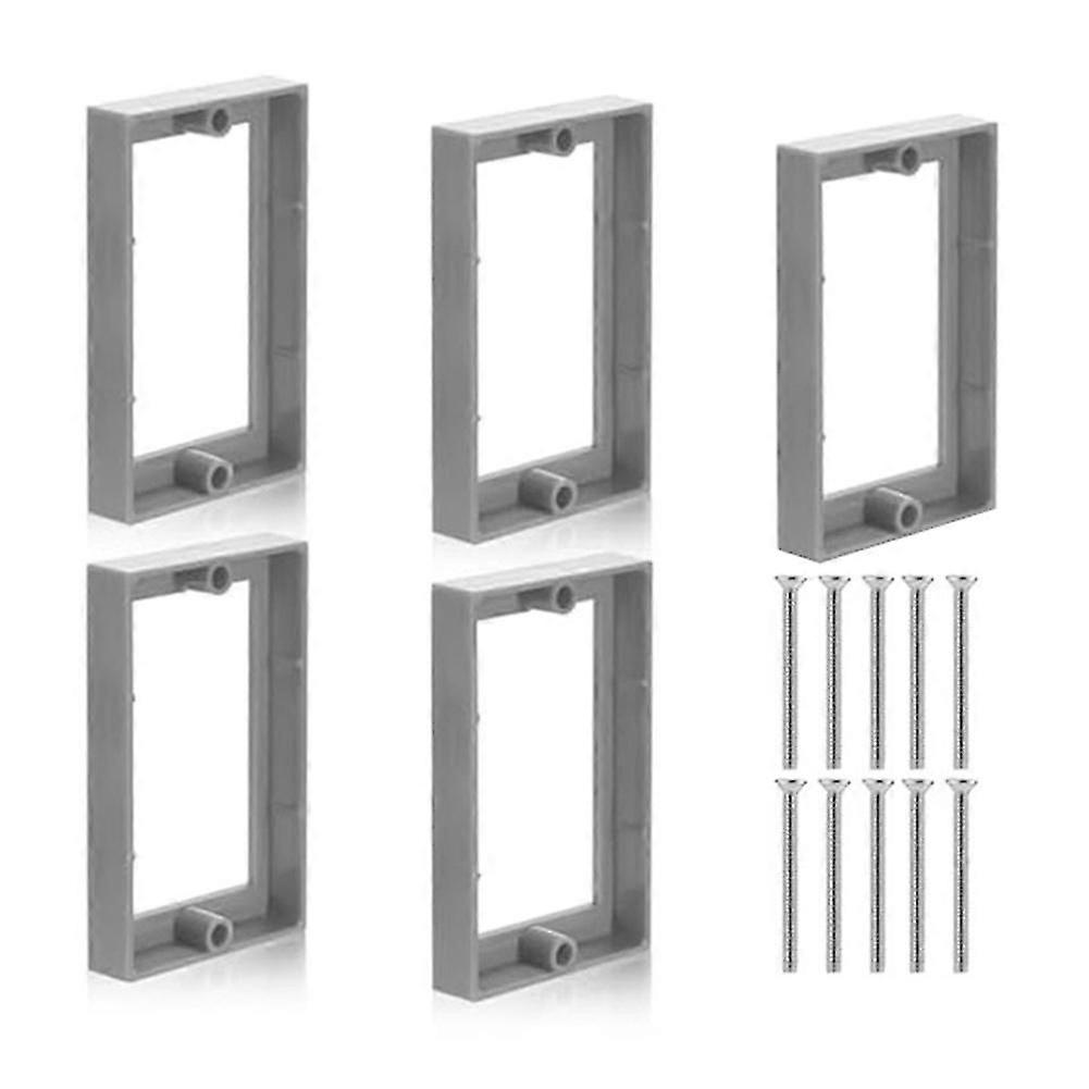 5 قطع 1/2 بوصة موسعات صندوق مخرج عصابة واحدة ، صندوق موسع مخرج كهربائي مع 10 مسامير موسع وعاء