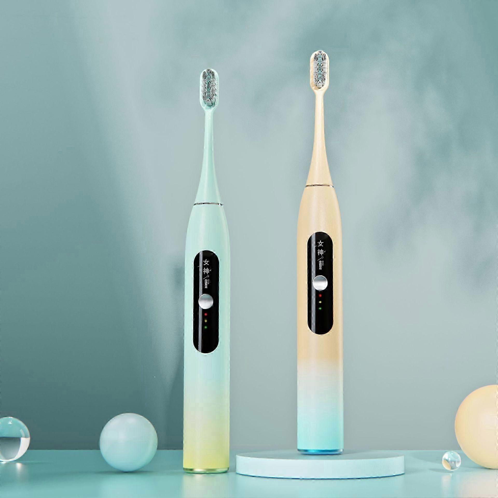 Electric Toothbrush, Sweeping and Vibrating Integrated, Simple Texture Soft-Bristled