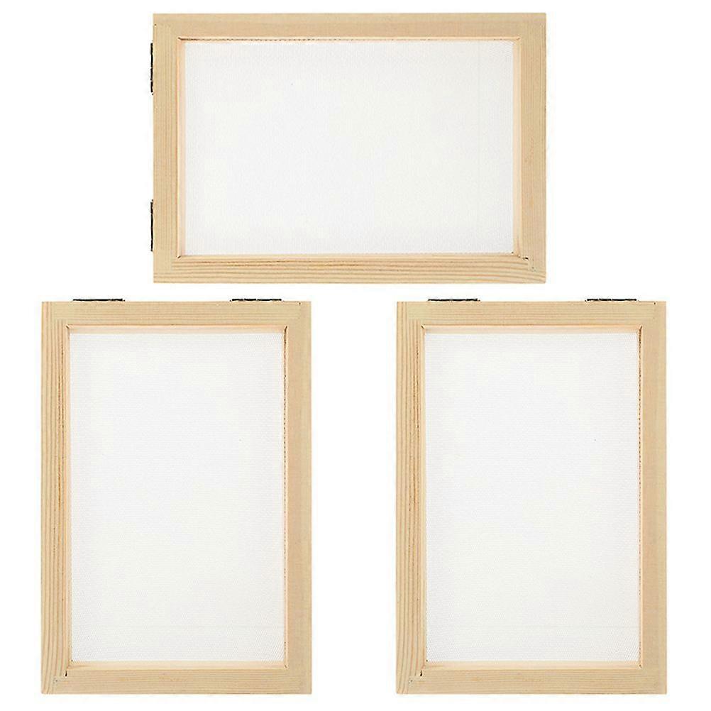 3Pcs Paper Making Frame DIY Paper Making Frame Paper Making Wood Frame Wood Paper Frame