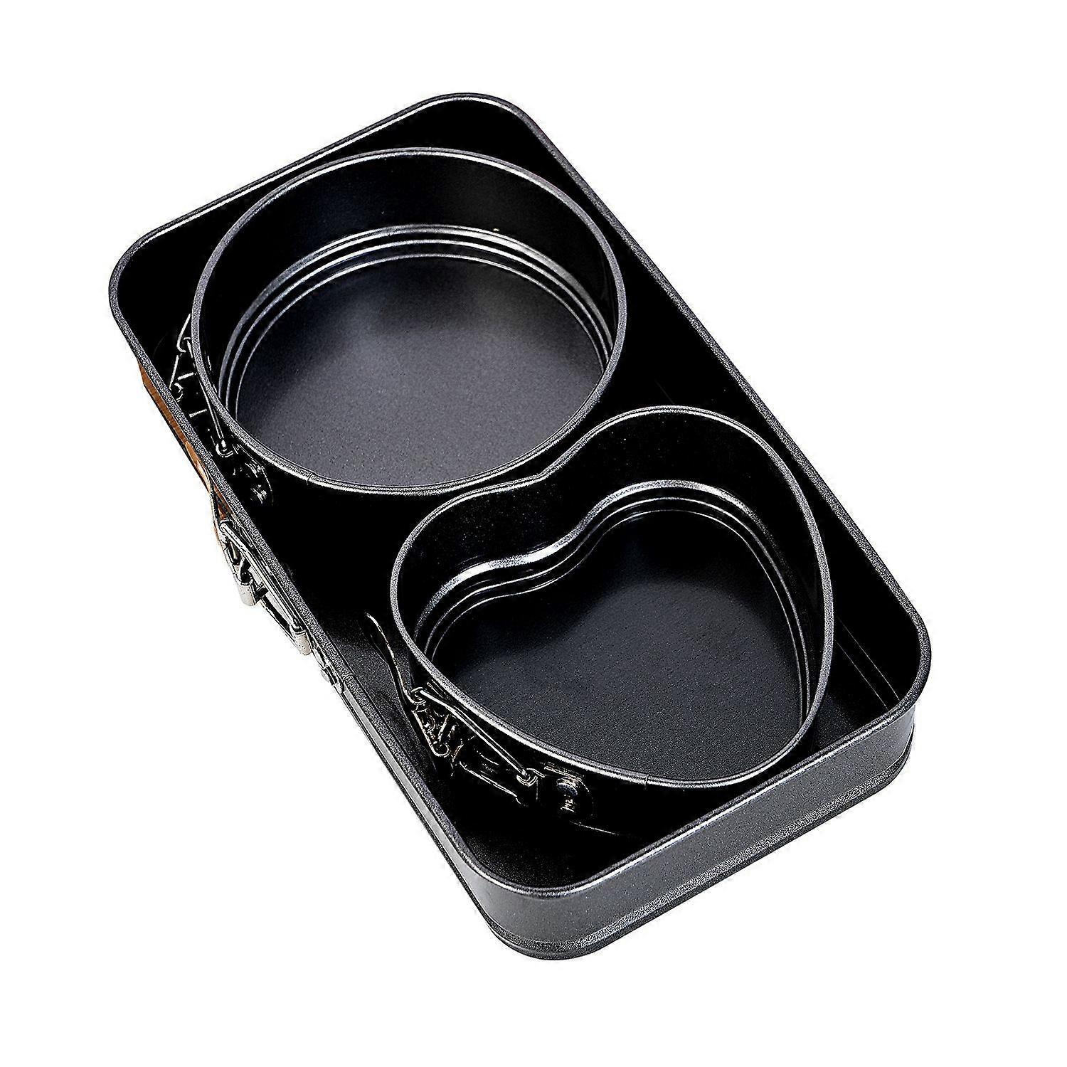 Mini Nonstick Springform Pan With Removable Bottom 3 Piece Small Cake Molds