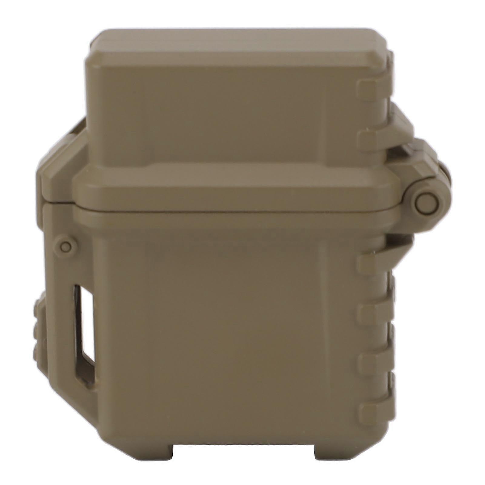 Lighter Storage Case Box Durable Portable Heat Resistant Oil Proof Protective Lighter Container Organizer Holder Khaki