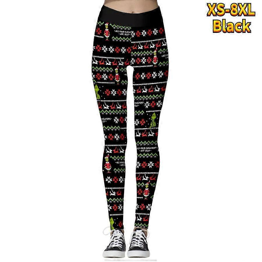 Γυναικεία Little Black Man Prints Stretch Yoga Κολάν Fitness Τρέξιμο Γυμναστήριο Αθλητικά Ενεργά Παντελόνια