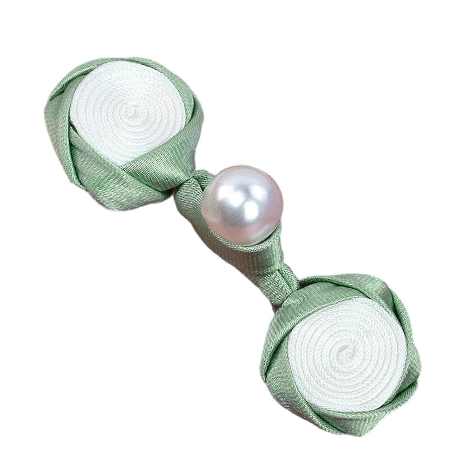 Chinese Bowknot Buttons Closures Pearl Beads Decors Sewing