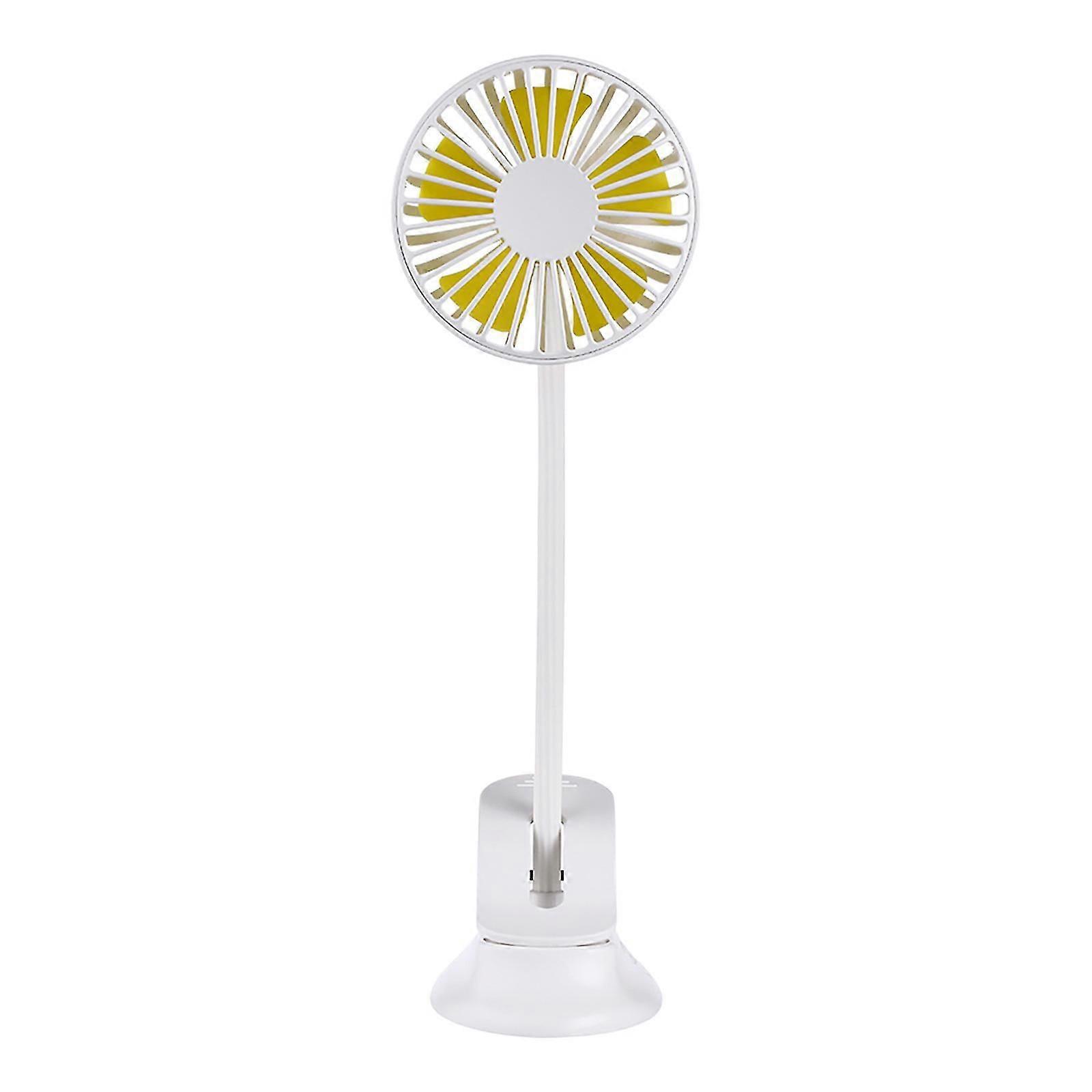 USB windy small fan desktop mini adjustable angle small clip fan white