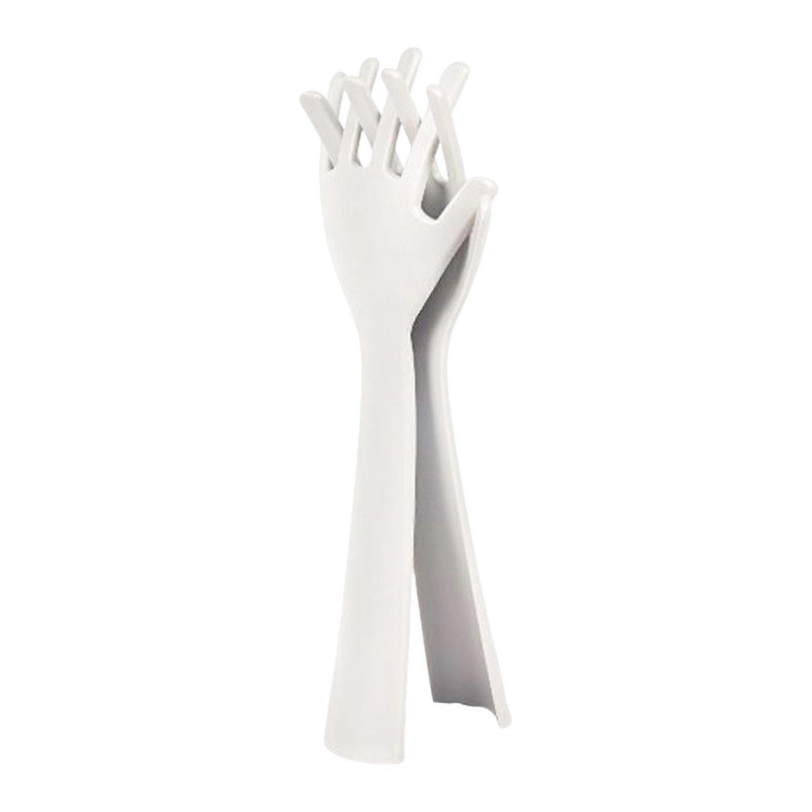 Qinghai 2Pcs Salad Mixer Creative PP Hands Design Salad Fork for Home Kitchen Smooth Edges Salad Blender Salad Prep Utensil Multi-purpose Mixing Tool