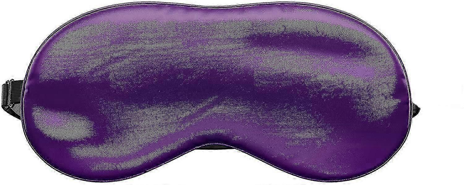 שימוש בכרית עין משי בשינה, סגול | ממולא עם זרעי לבנדר ופשתן | משוקלל | מדיטציה וחסימת אור