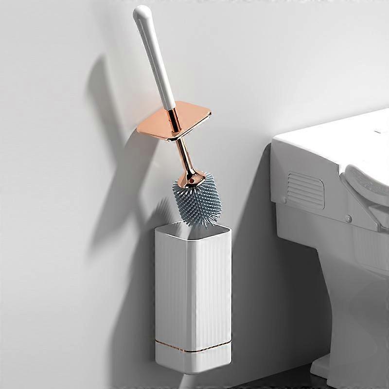 Toilet Brush And Holder,Elegant Toilet Bowl Brush Set With Ergonomic Long Handle,Decor Cleaning Accessories,Durable, Deep Cleaning
