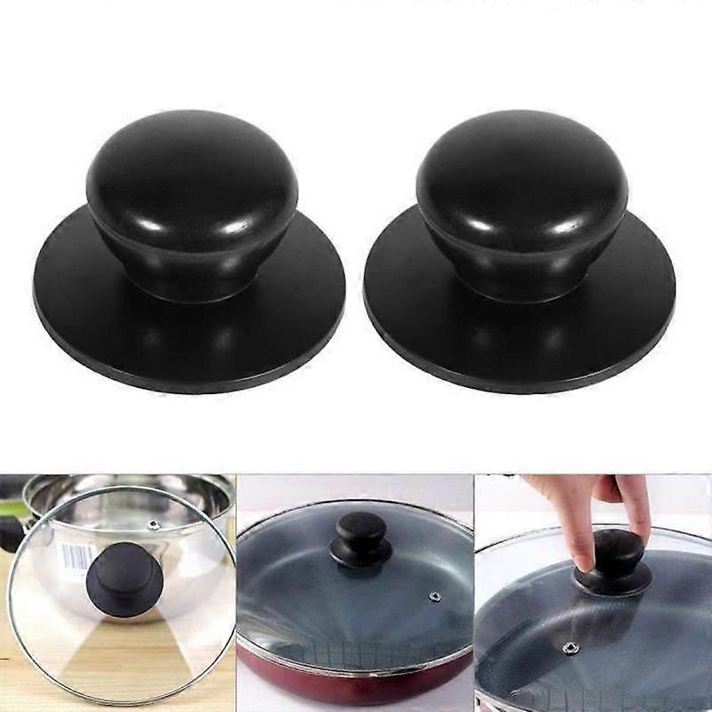 2Pcs Replacement Handle Caps for Saucepan Lid Pot Kettle Handle Universal Pan Accessory with Screws