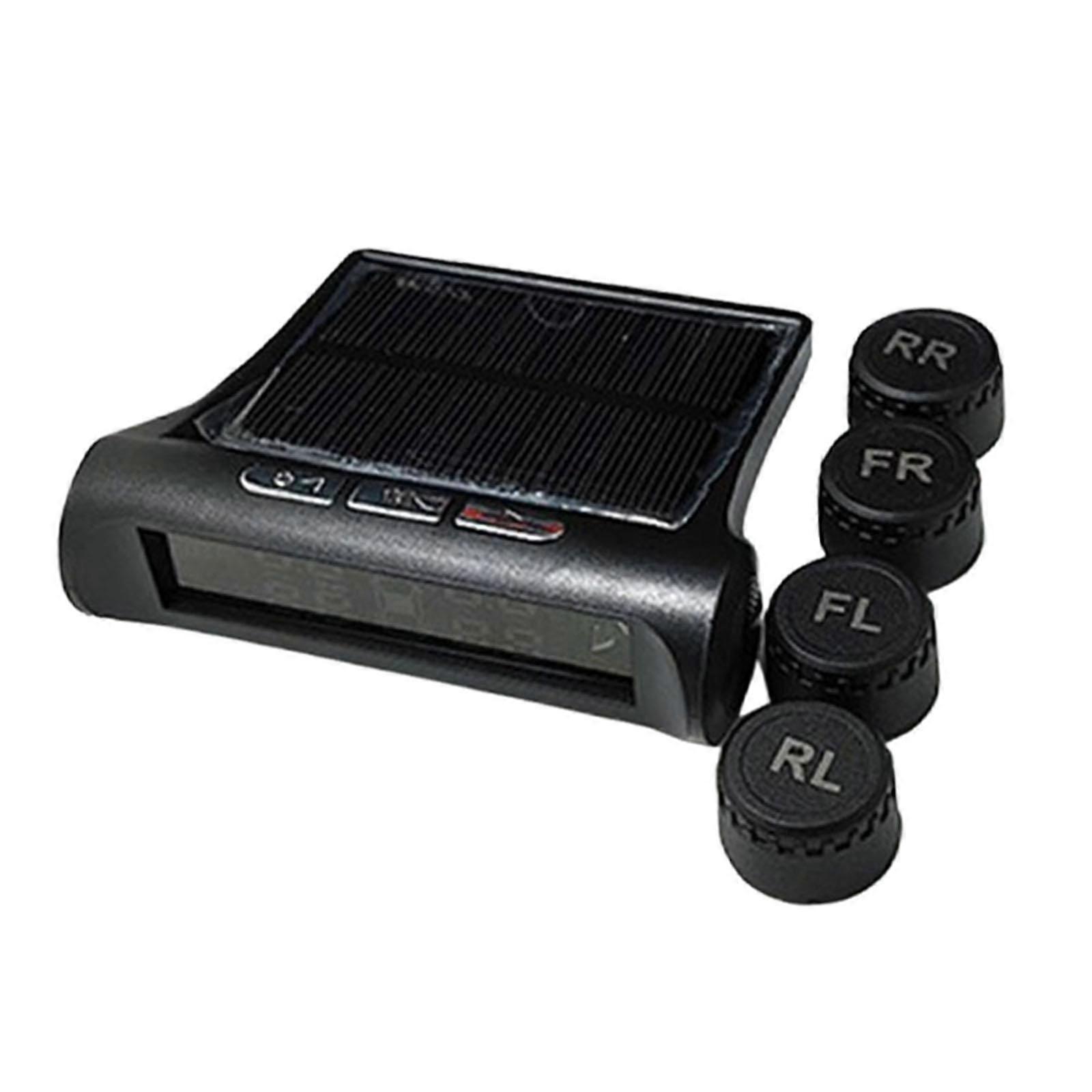 Car Tire Pressure Monitor System Solar Charging Alarm LCD Digital Display Standard