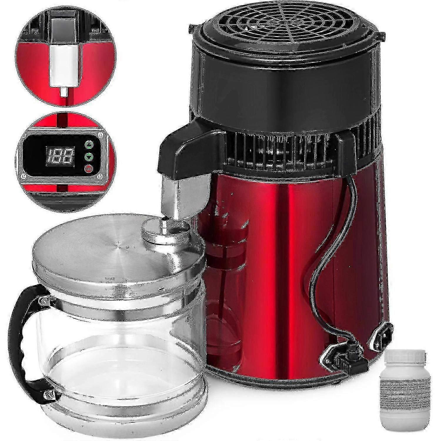 4L water distiller liquid crystal temperature controlled distilled liquor 220v 1 gallon