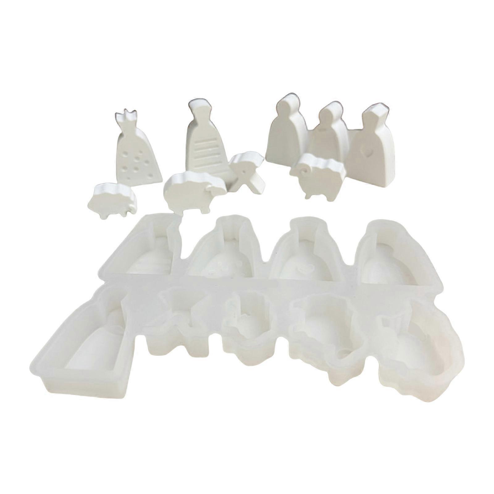 Sturdy Christmas Silicone Molds Reusable Silicone The Advent Craft Molds for Christmas Candle and Art Projects