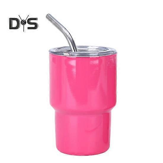 1/6Pcs Stainless Steel Tumbler Shot Glass with Straw Lid 90/150ml Mini Multi-Purpose Cup for Cocktails Coffee Whiskey Portable Beverage Container for