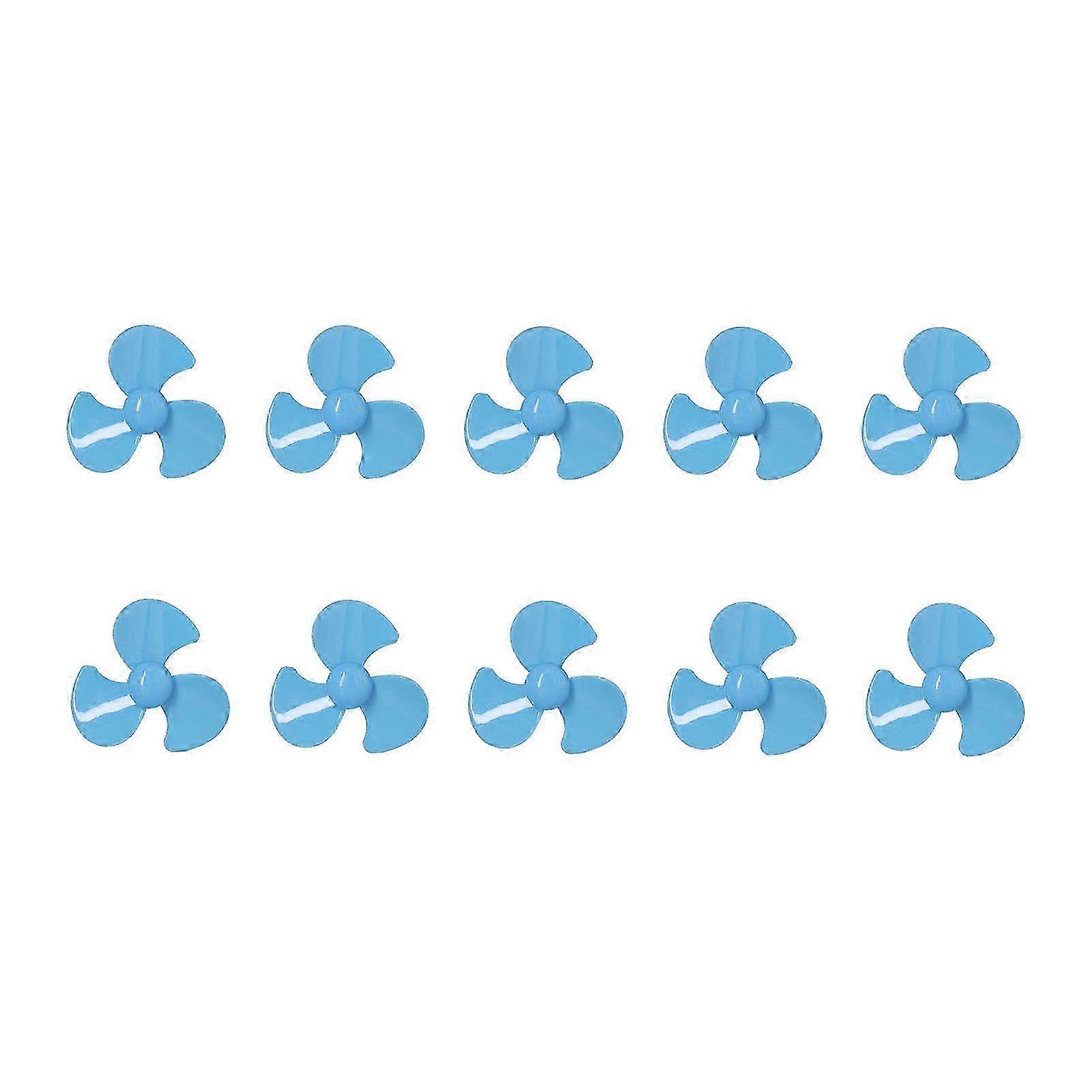 10Pcs 50mm 3 Blades Propeller ABS Turning Propellers Replacement DIY Car Model AccessoriesBlue