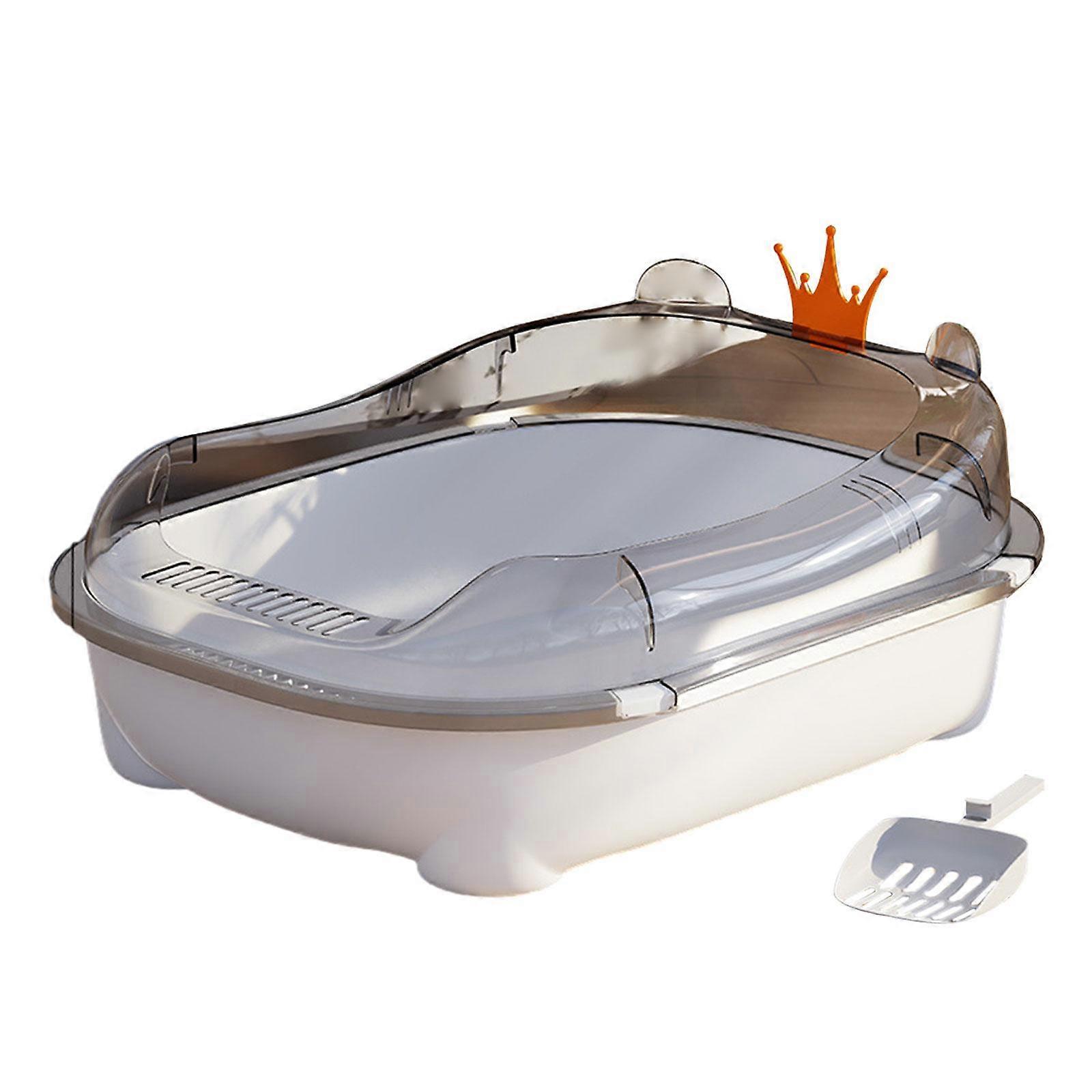 Open Cats Litter Box Kitten Toilet Durable Anti Splashing Cat Sandbox Cat Litter