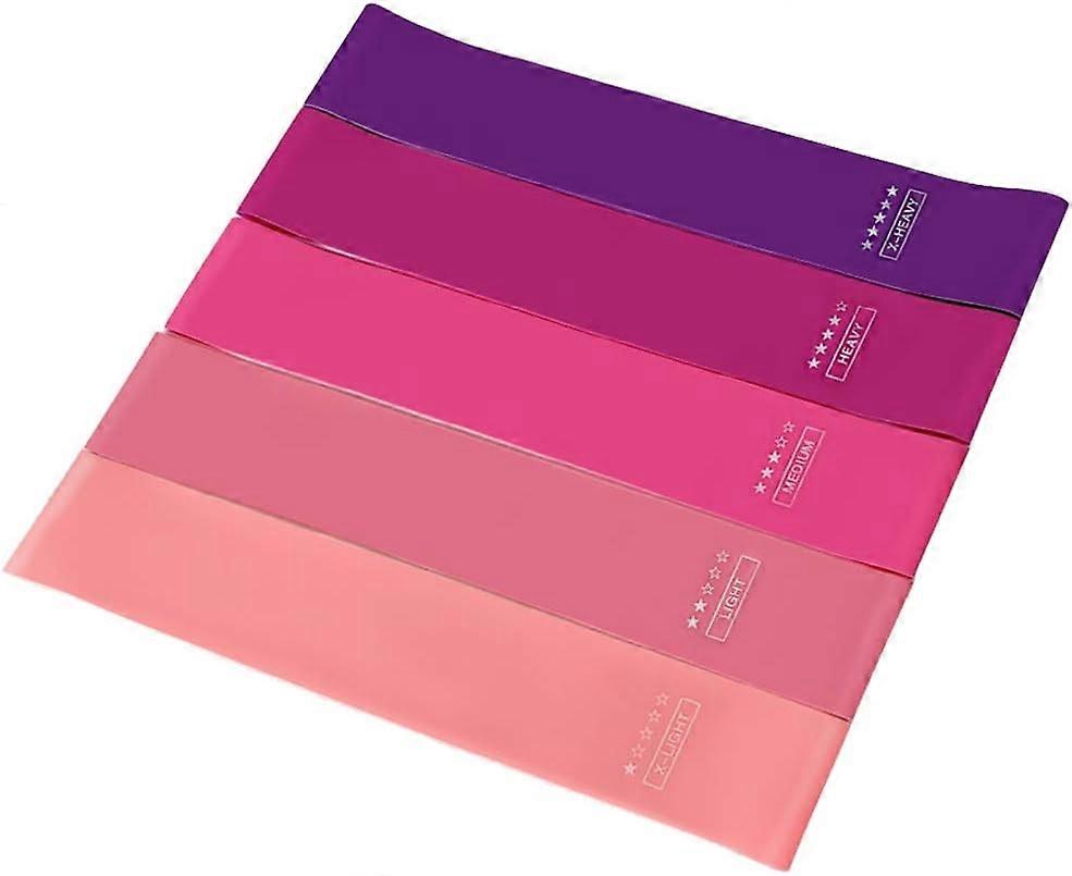 5stk sport træning modstand loop bånd sæt elastisk booty band sæt