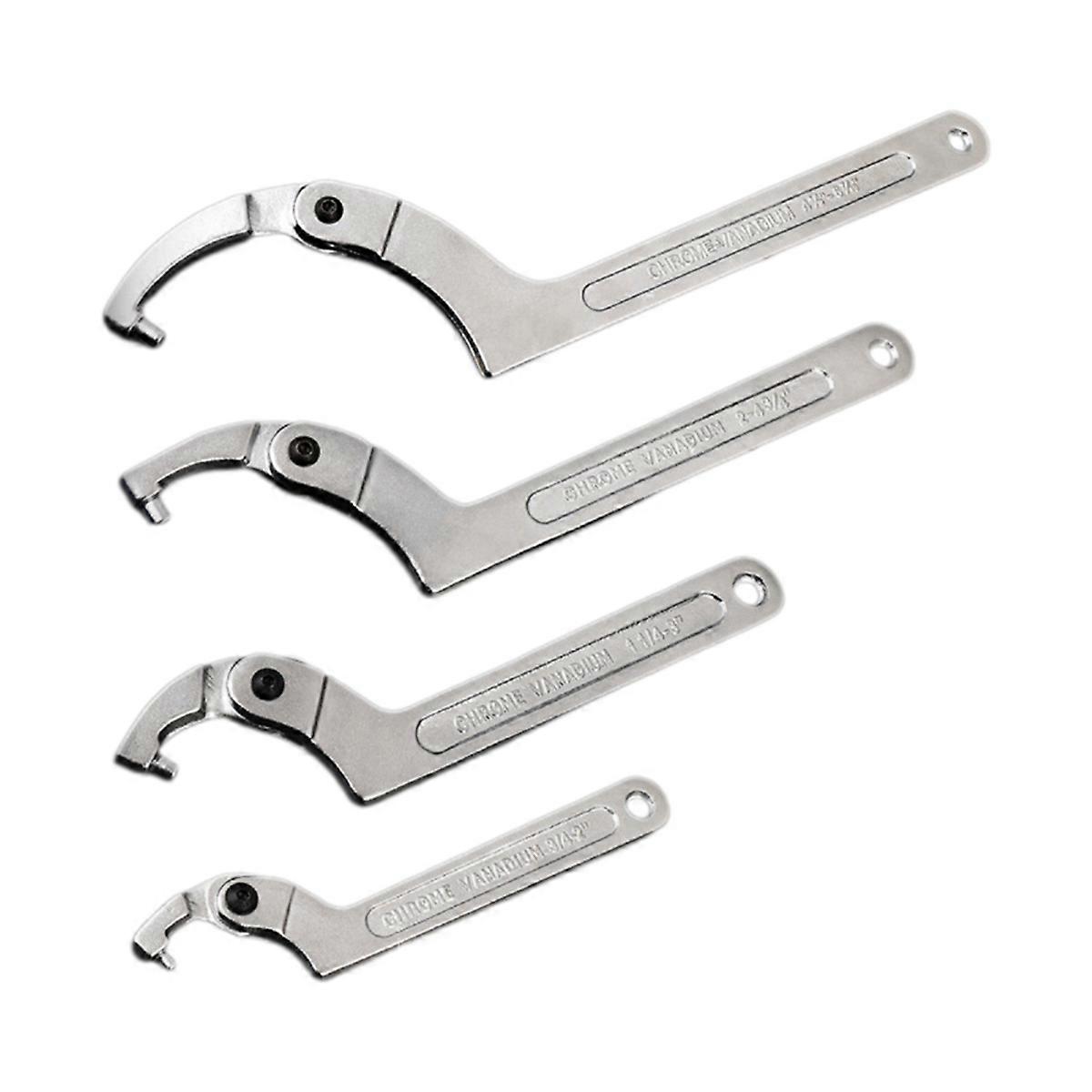 Crescent wrench set Adjustable C-pin wrench Hook wrench Round heads
