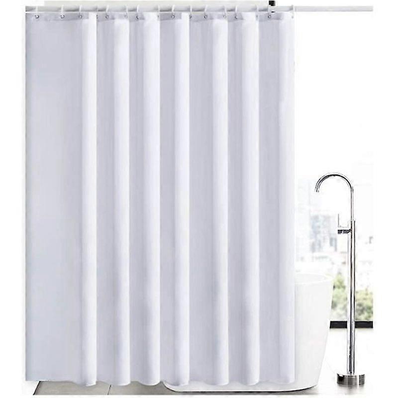 Solid Color Shower Curtain - Waterproof - 180  180 cm White