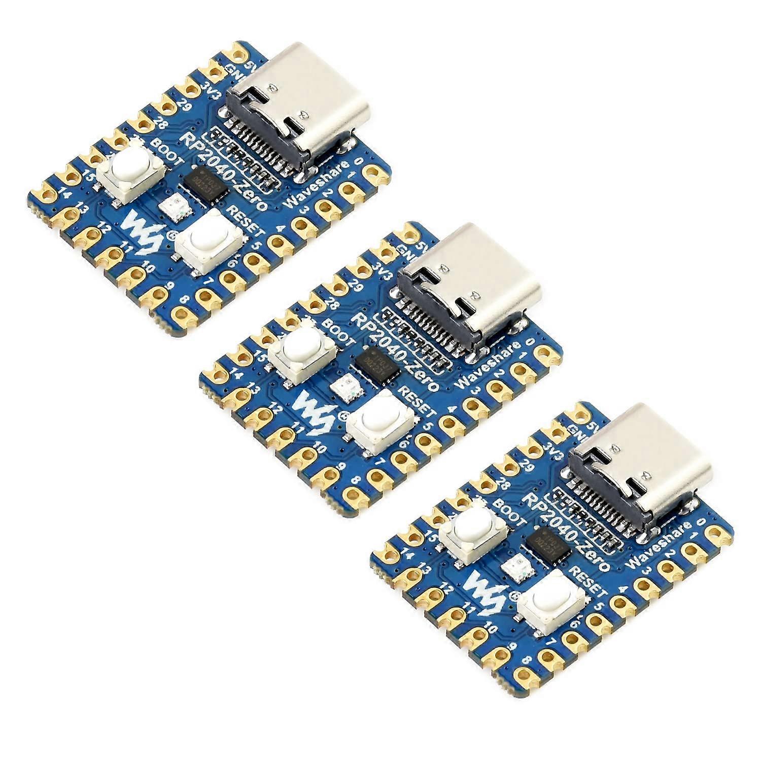 RP2040-Zero Pico-Like High-Performance MCU Board 3pcs Castellated Module for Easy Carrier Board Soldering