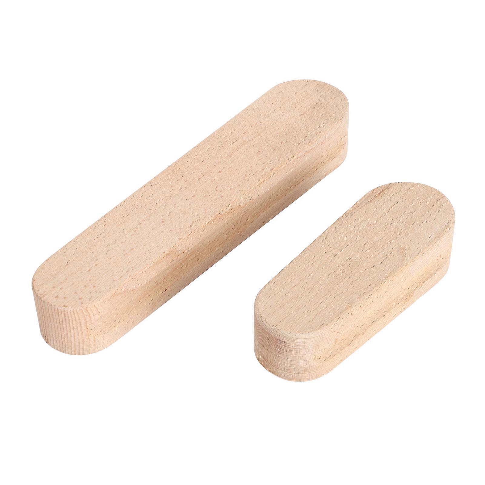 2pcs Beech Wood Tailors Clapper Quilters Clapper Hard Wood Tailors Clapper for Steam Iron for Flattening Fabrics Point Pressing