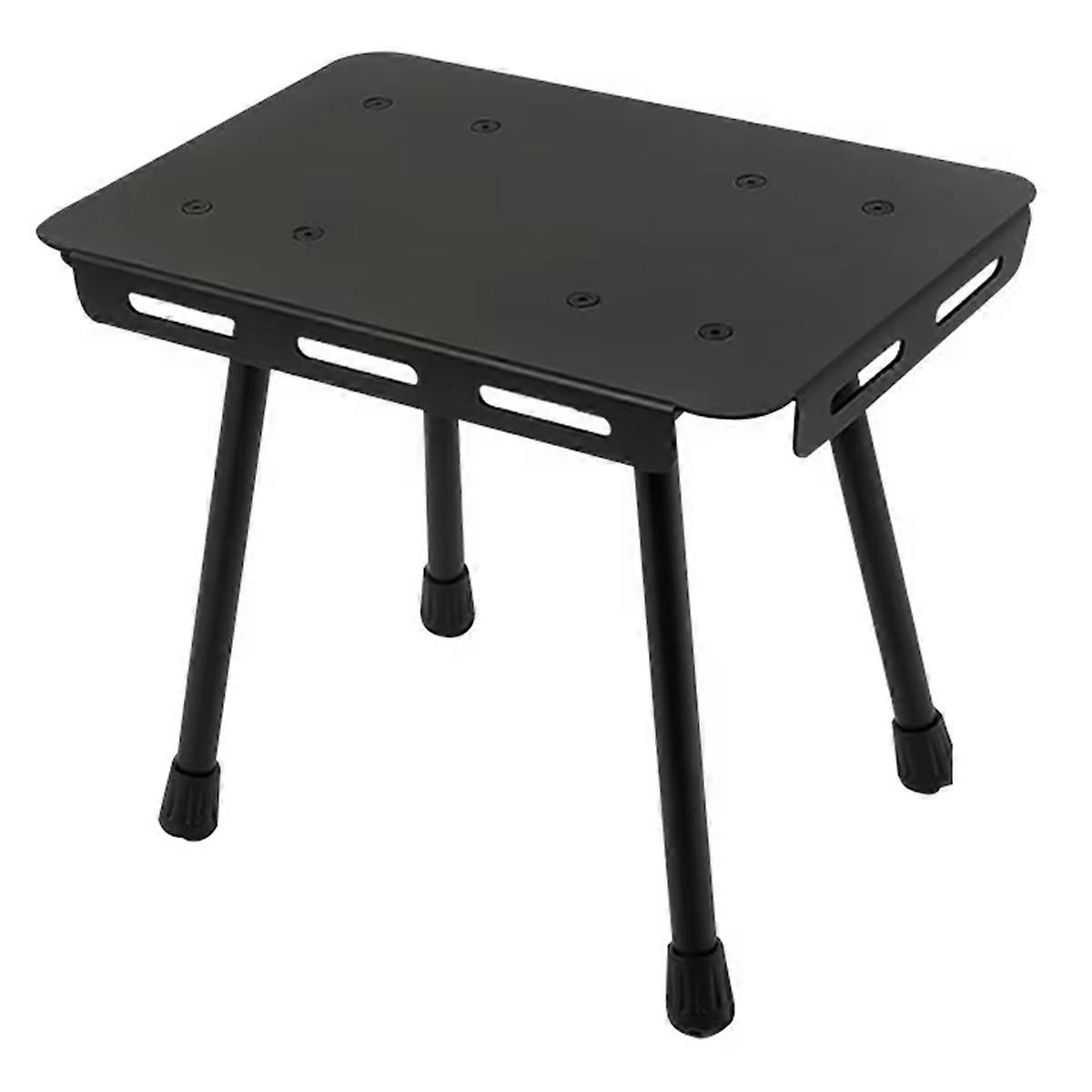 2 in 1 Portable Foldable Table & Stool Combo, Aluminum Alloy Outdoor Table for Camping, Picnic, Bea