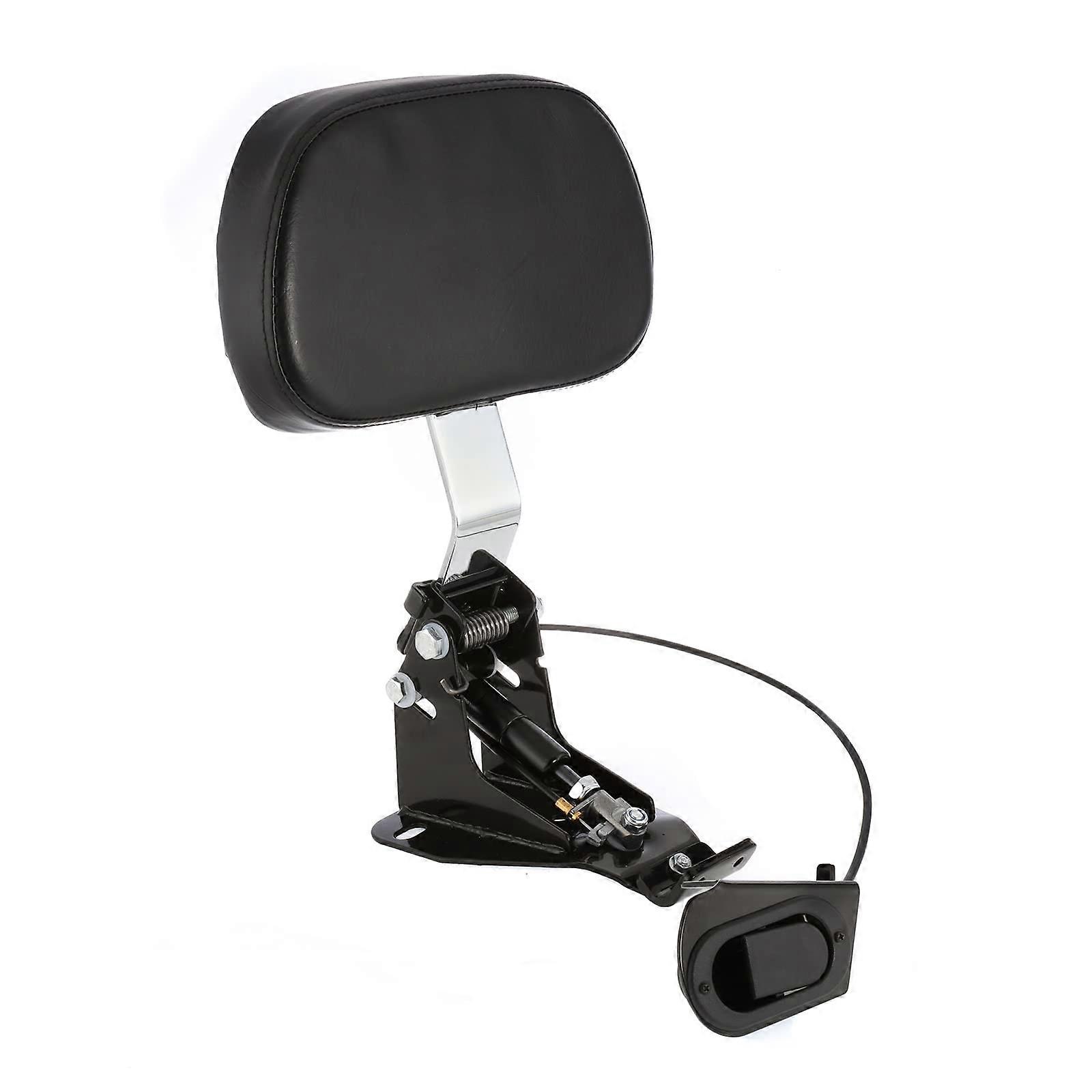 Motorcycle Adjustable Driver Backrest Rider Backrest with Chrome Mount Kit for Harley Touring 2009-