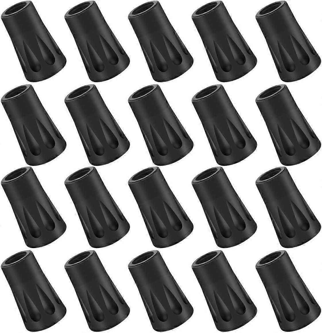 20 Hiking Pole Rubber Tips, Replacement Tips for Trekking Poles