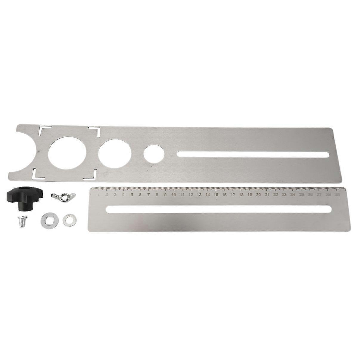 Multi-Functional Stainless Steel Ceramic Tile Hole Locator Ruler 360 degree Adjustable Punching Hand