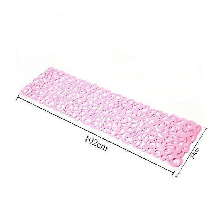 Washable Table Runner 102 x 29 cm Dark GreyPink Color