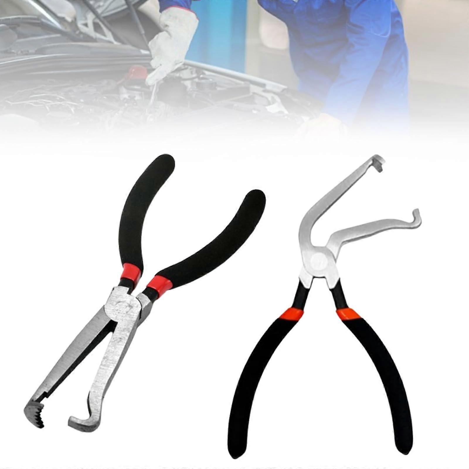 Tools Pliers, Electrical Disconnect Pliers, Fuel Line Disconnect Tool Set, Hose Automotive Disconnect Tools for Push Tab Style Plugs (RED)