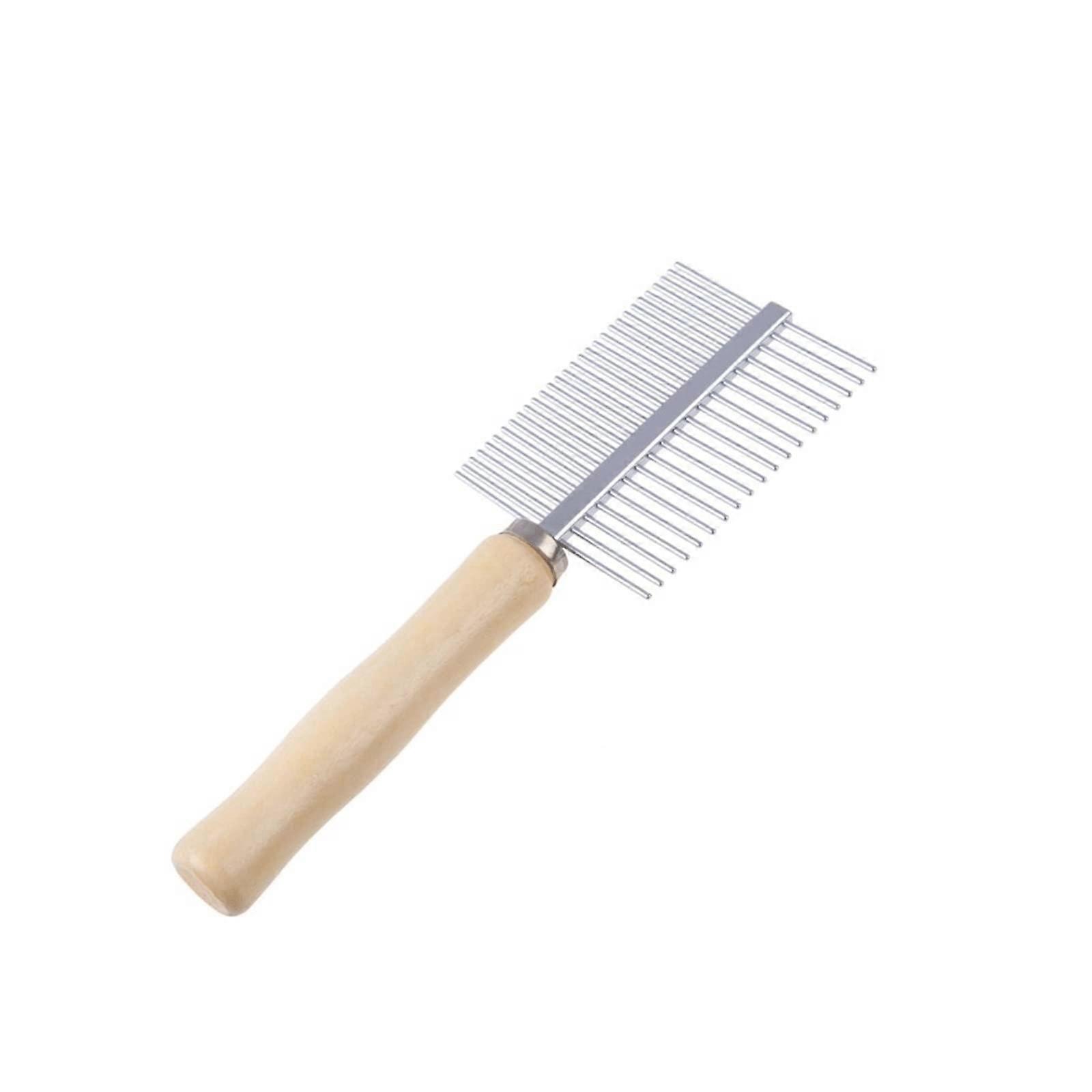 Pet Combs Pet Knot Trimmer Brush, Dog Cat Knot Remover Comb, Pet Grooming Tool, Ideal for Long Curly Haired Animals Wooden Handle Comb