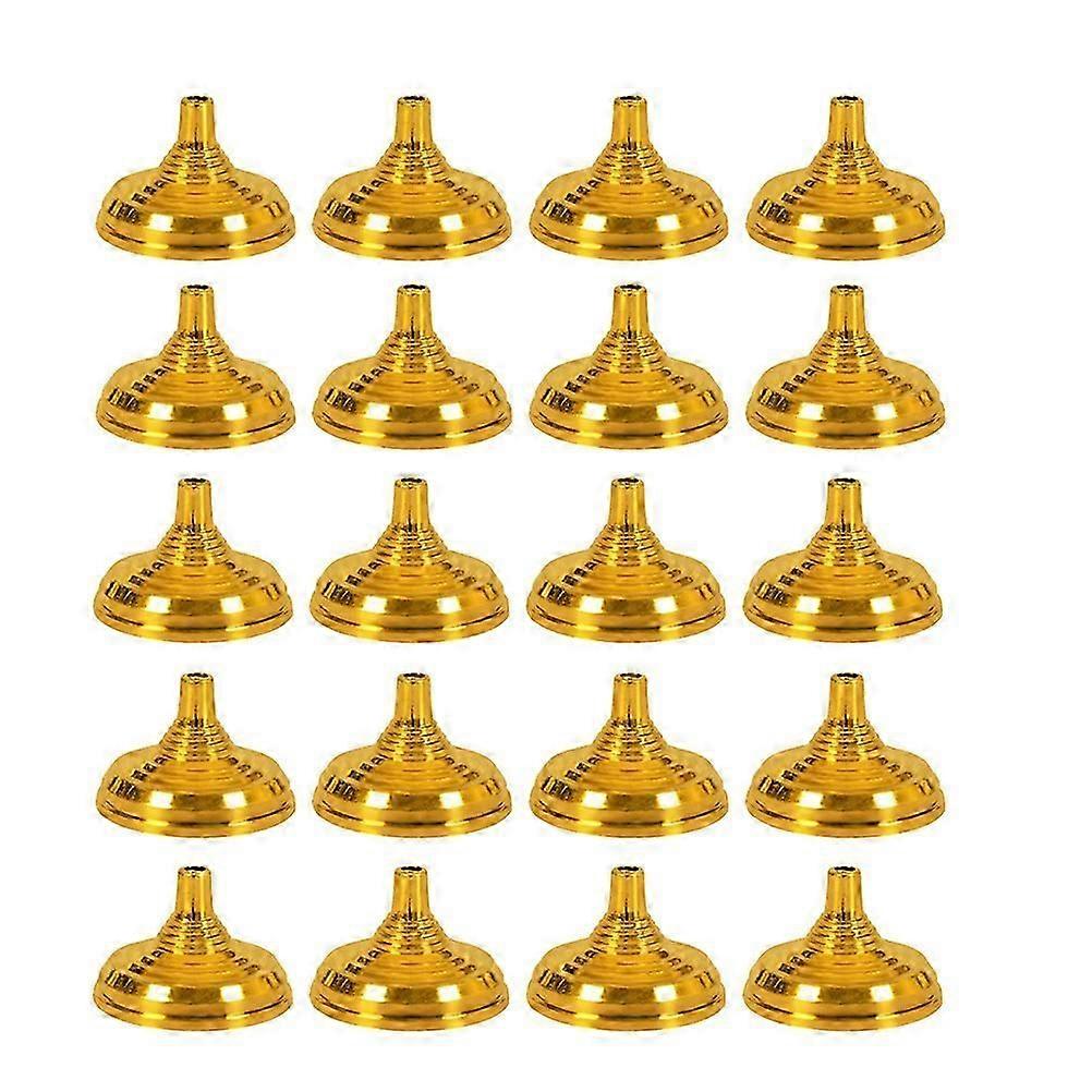 20pcs Gold Plated Plastic Flag Bracket Holder Creative Flag Pole Holder Flagpole Base Flag Fixed Base (Round Shaped Golden)