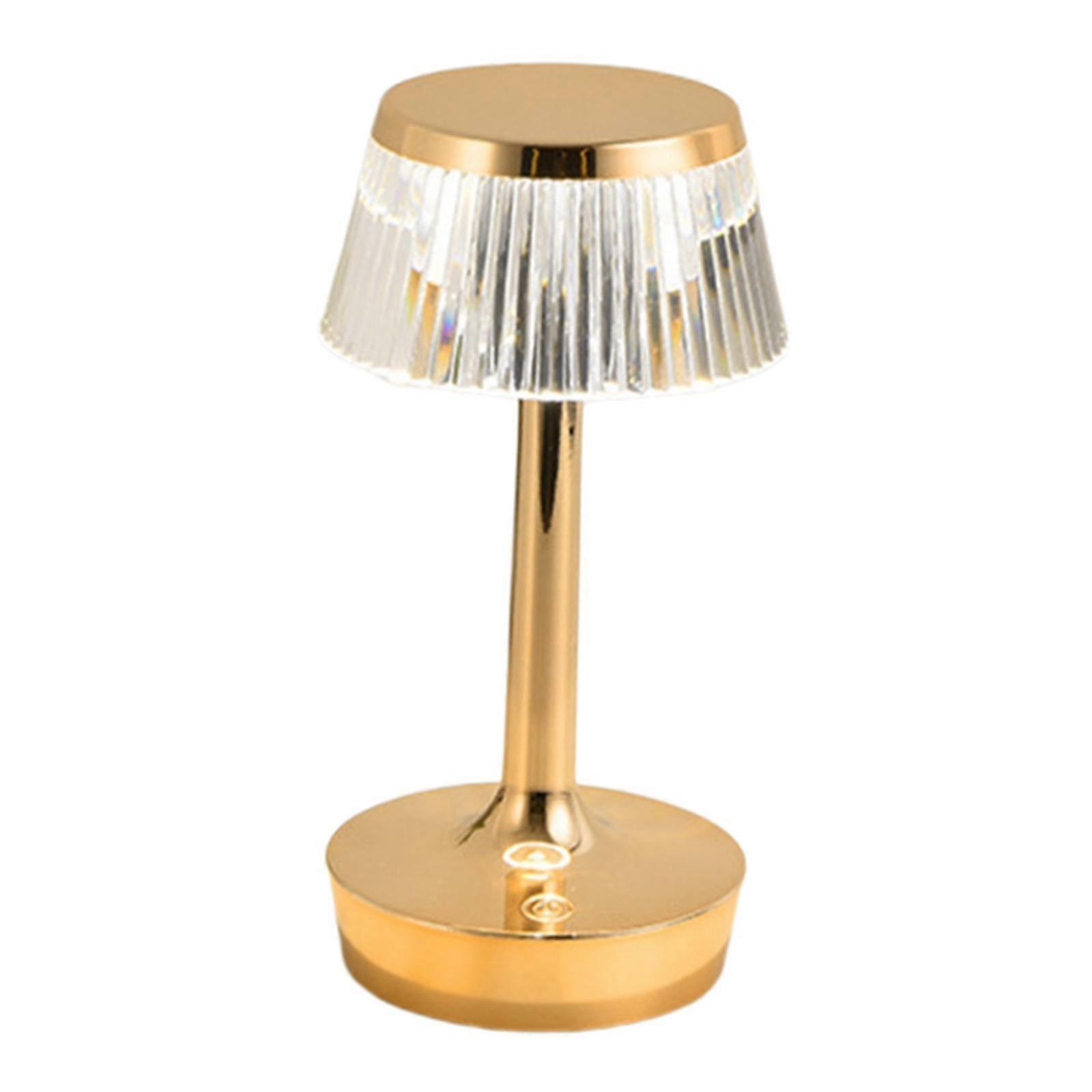 Crystal Table Lamp Dimmable Decorative Nightstand Lamp, Modern Bedside Lamp with