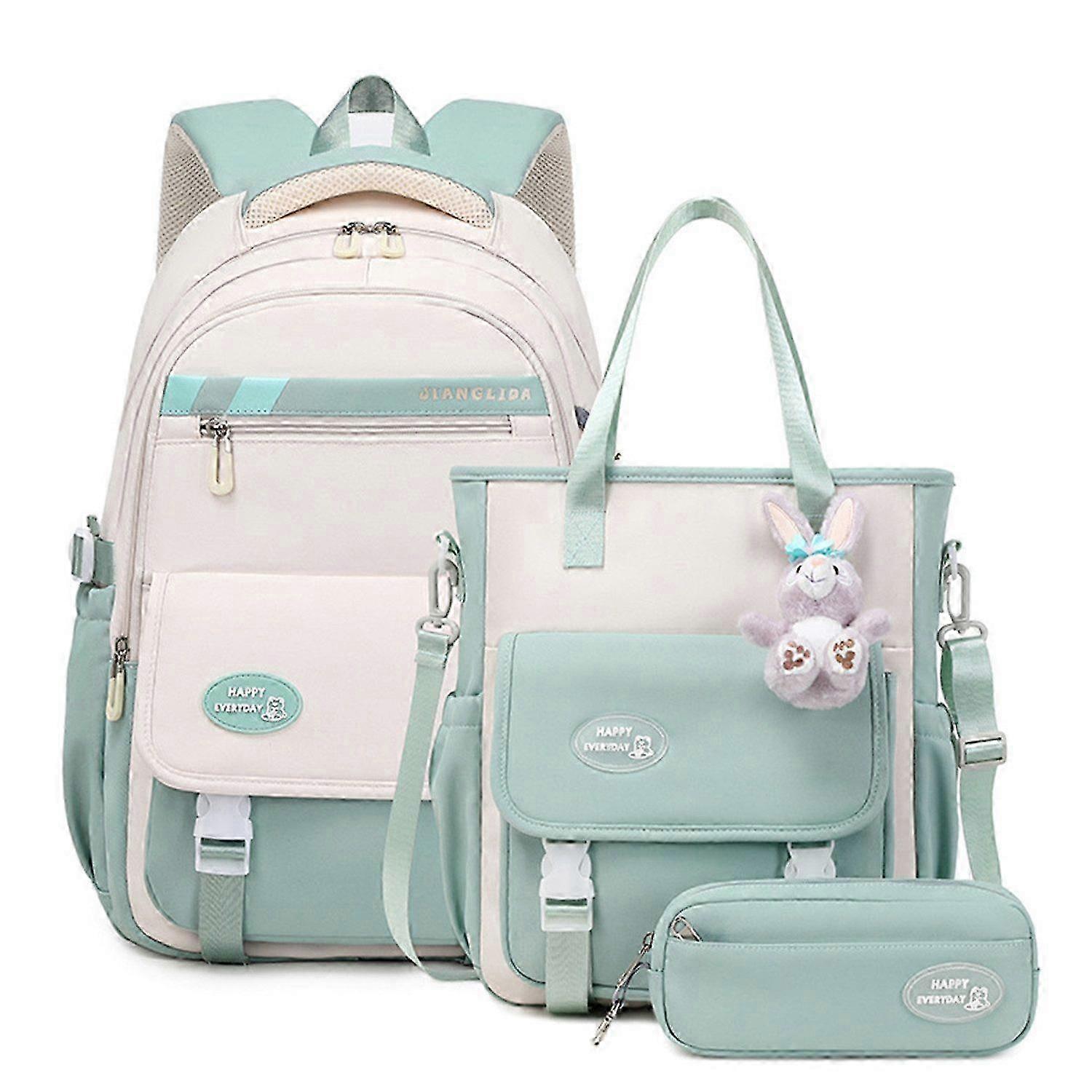 Bolsa de ginástica adolescente verde elegante com conjunto de mochila escolar