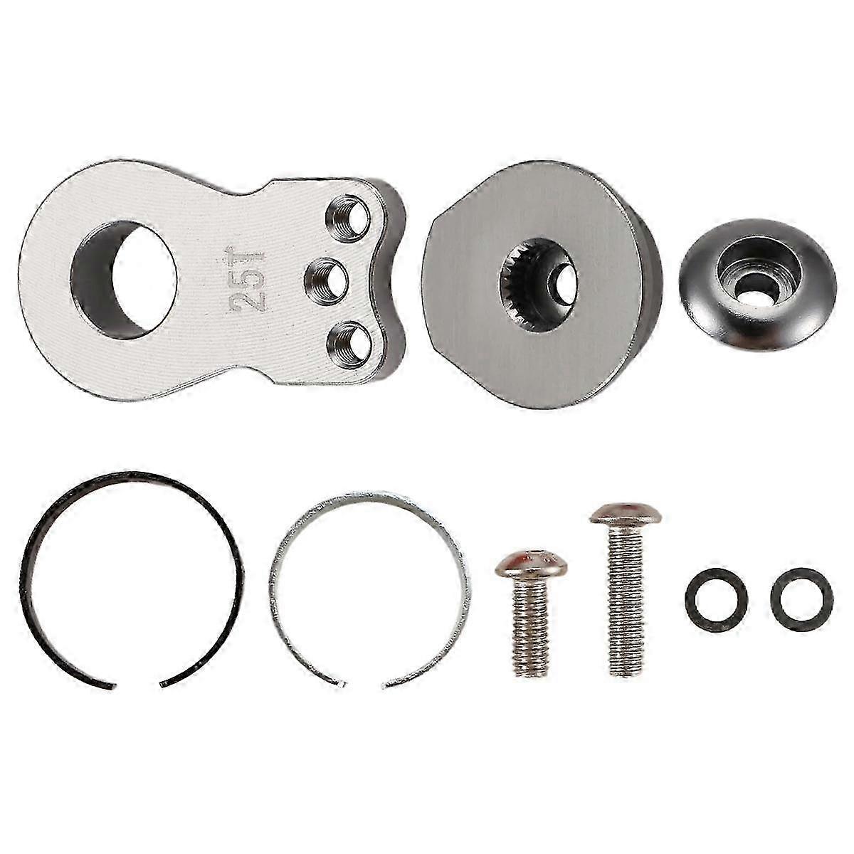 25T Steering Servo Arm Horn 3 Hole for RC Crawler Car Large Torque Digital Servo Upgrade Parts Titanium Color