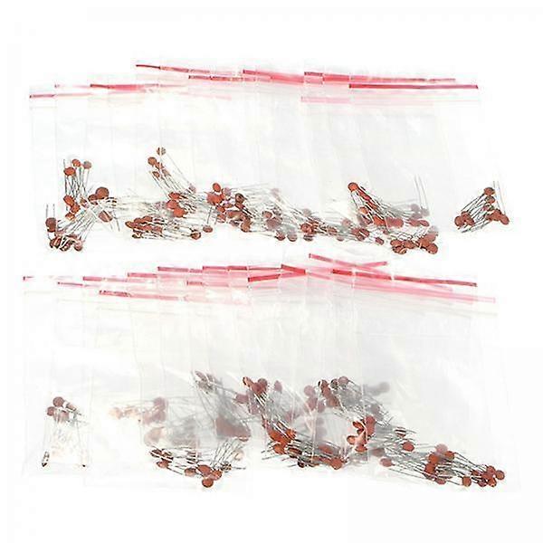 6x300pcs Monolithic Ceramic Capacitors Assorted Kit 30 Values 2pf-0.1UF 3V