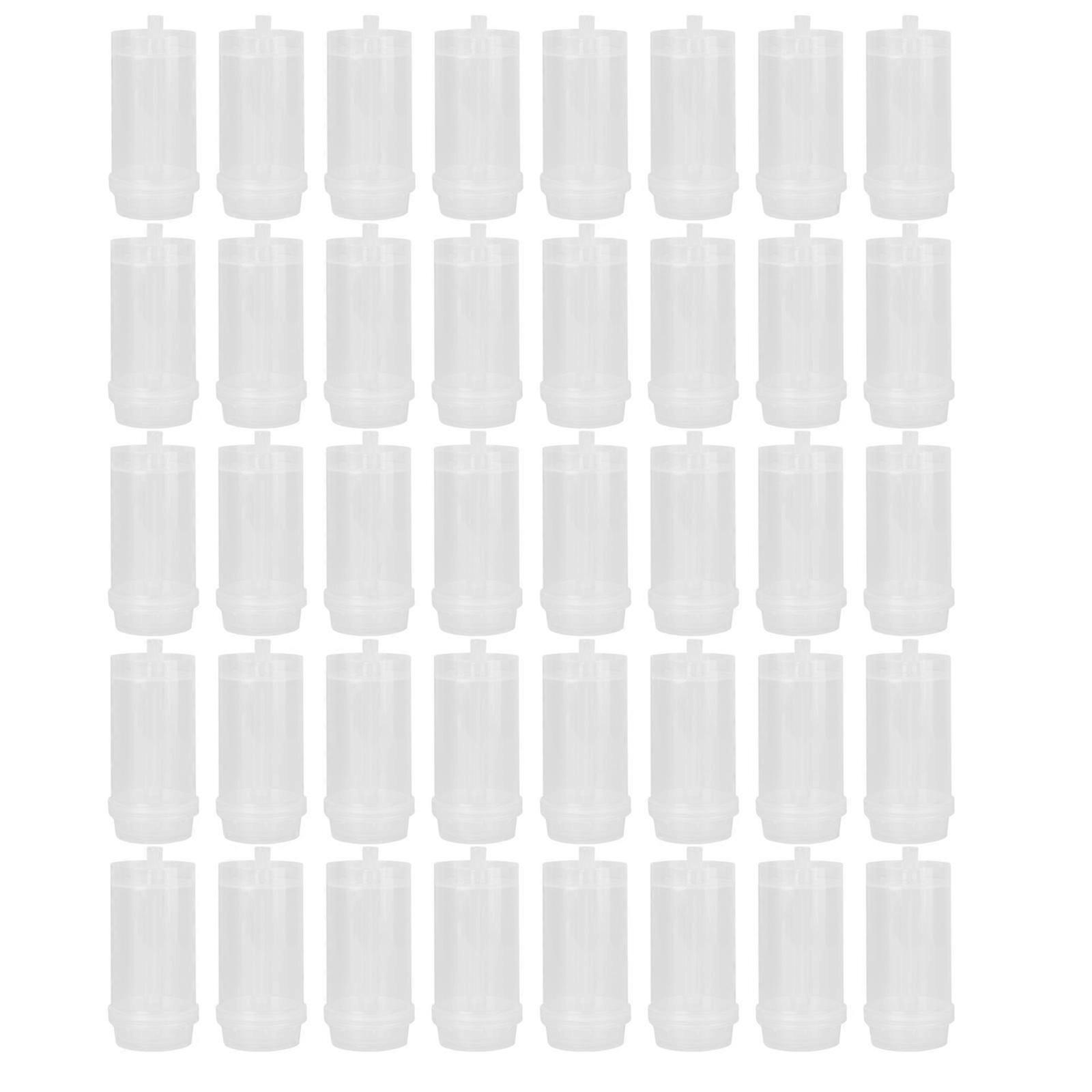 40pcs Pushable Cake Holders Diy Push Cake Mold Cylinder Shaped Cake Pusher Push Pops Plastic Containers with Lids
