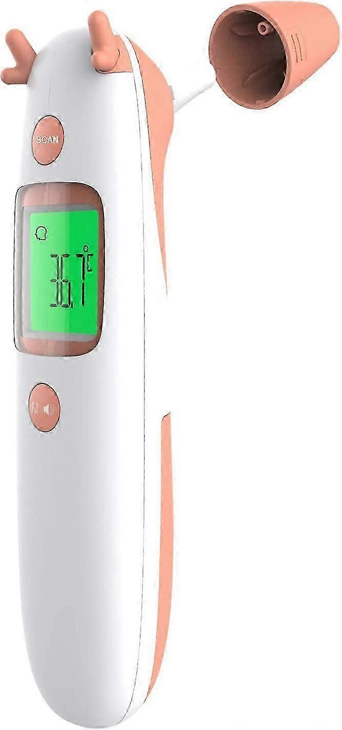Forehead Temperature Non-contact Profession Digital Infrared Thermometer, LCD Display Fever Warning