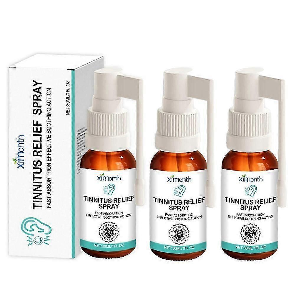 1-3x Tinnitus Spray Ear Ringing Relief Relieving Ear Drops Hearing 30ml