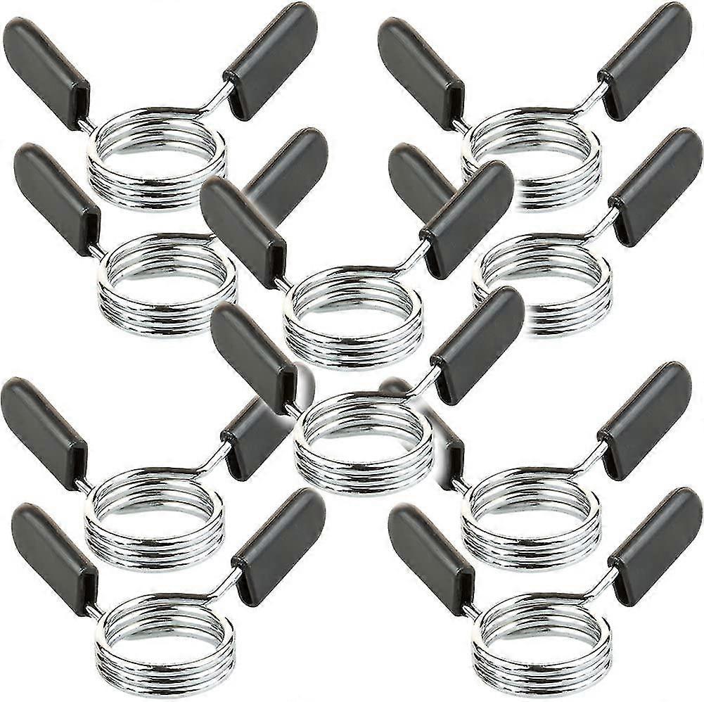 10 adet Spor Dambl Balant Elemanlar ifti - Yayl Kelepe Tutucular / Arlk Bar Dambl iin Yaka Klipsleri - 30 mm--