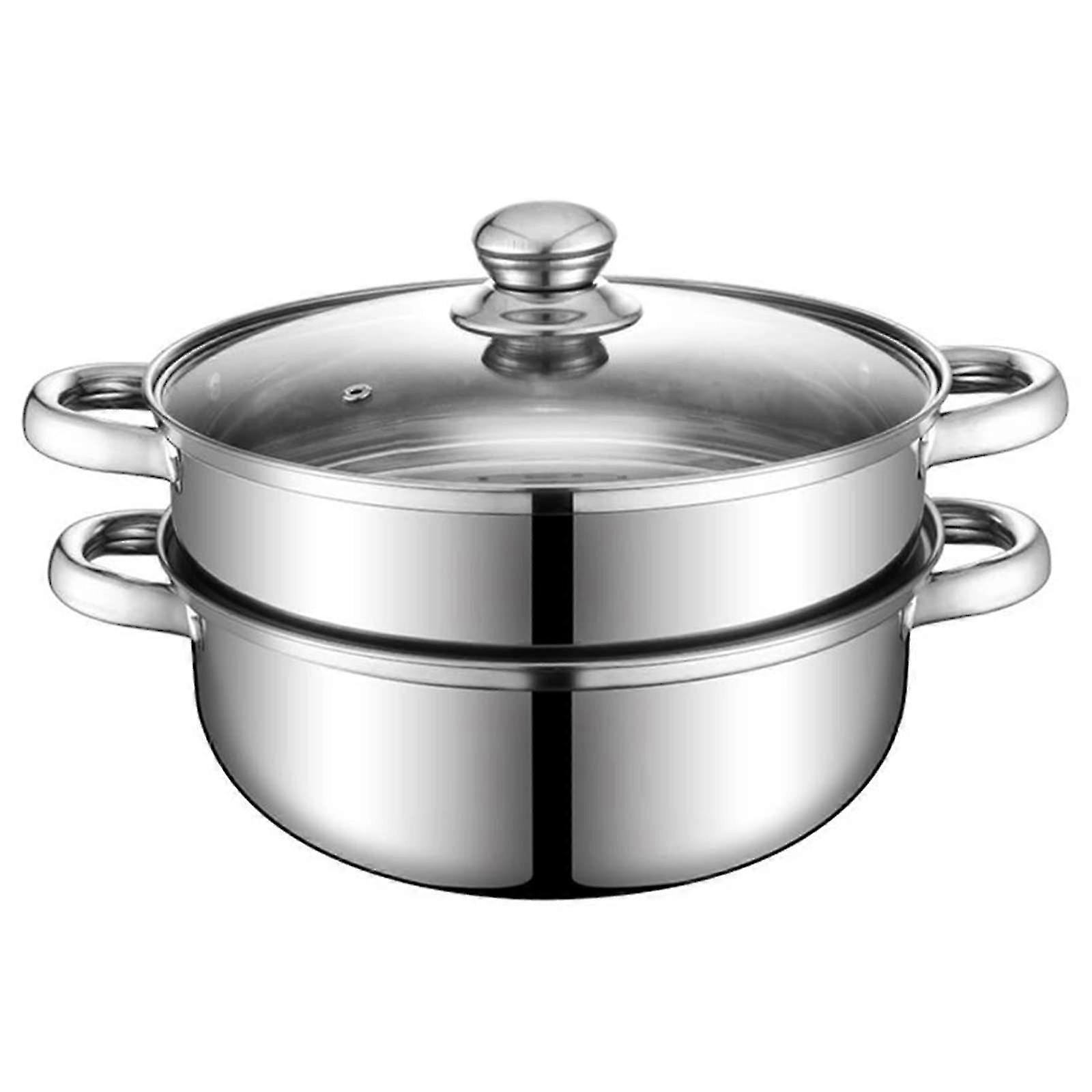 11.9" Double-Layer Stainless Steel Steamer with Upgraded Capacity