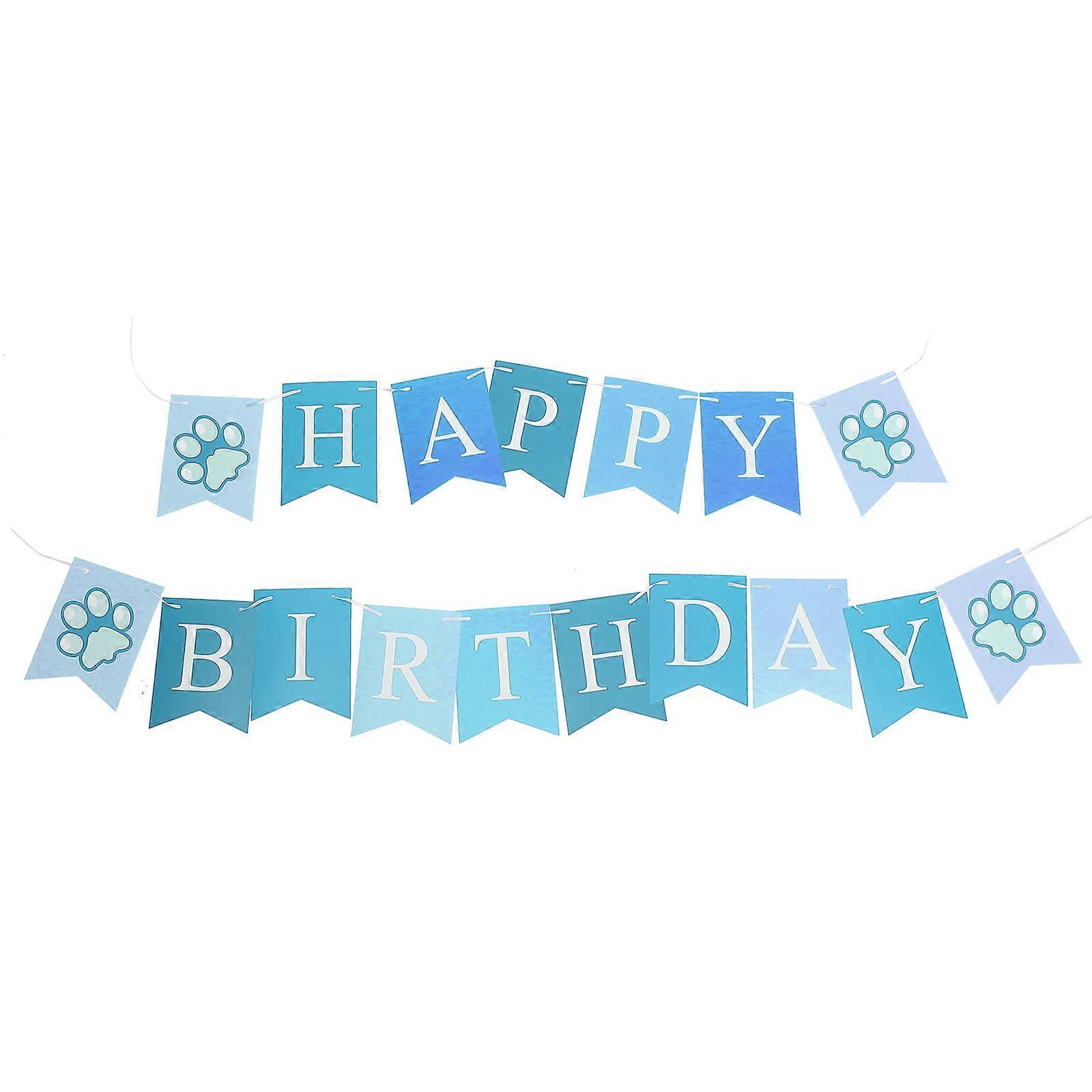 a polished and engaging product description for **Dog Birthday Party Supplies With Paw Print Creative Photo Prop Decoration**:
🎉 **Make Your