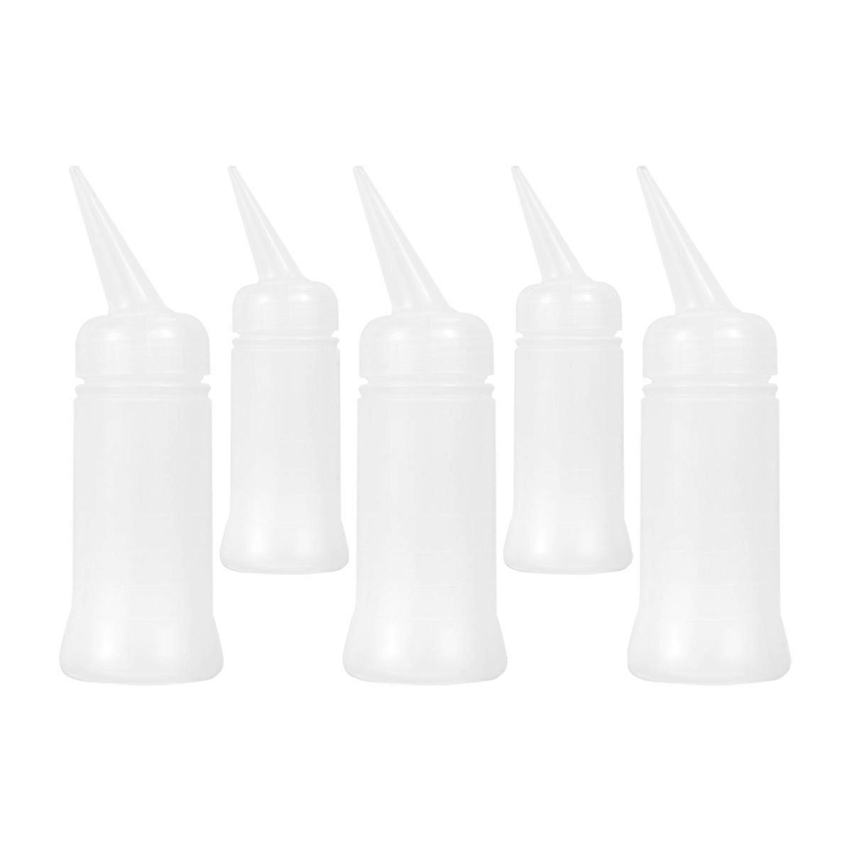 5pcs Refillable Hair Spray Bottles Set, Portable Water Sprayer for Salon & Home Use with Leak Proof & Slip Resistant Design